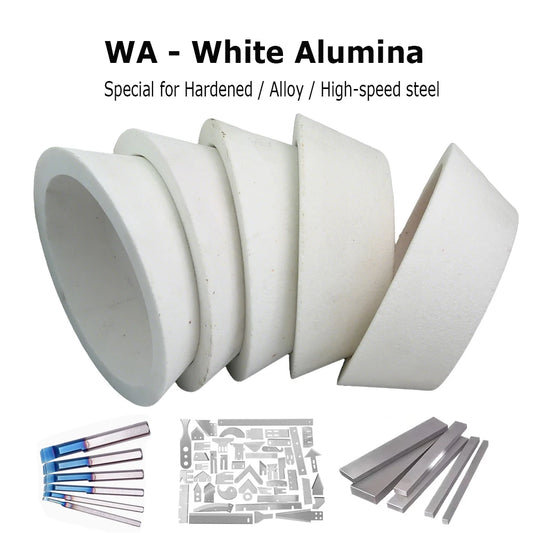 1 pc 150x50x32/25/19/16/12.7mm White Corundum Vitrified Grinding Wheel Dish Type WA Abrasive Wheel for Steel Metal Grinding