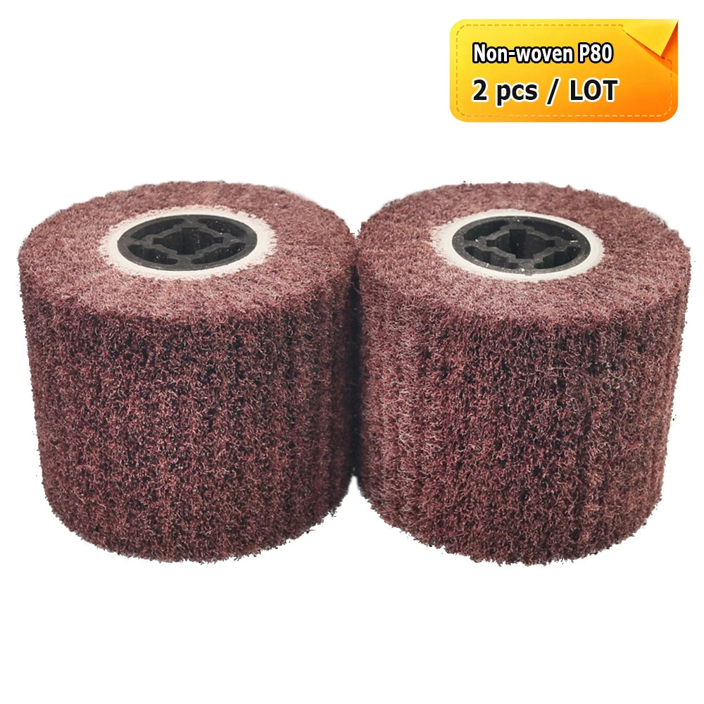 120x100x19mm Drum Polishing Wheel Stainless Steel Wire drawing Brush - Non-woven, Poly Strip, Felt, Cotton, Steel Wire,Hemp