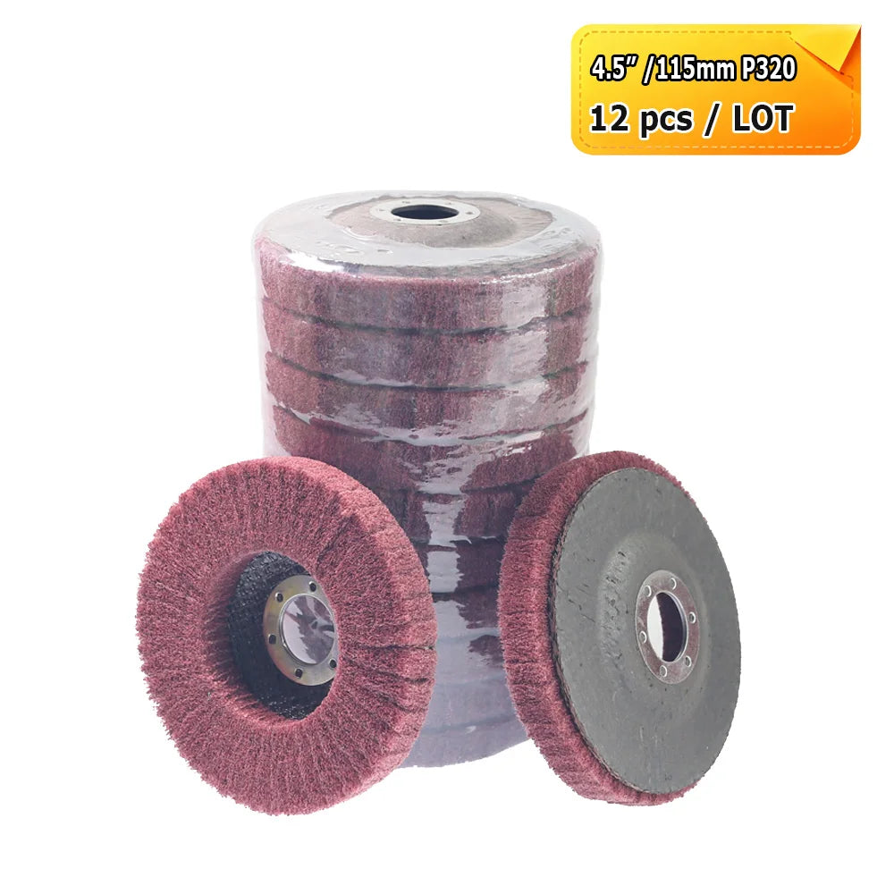 4.5" 115mm Angle Grinder Flap Grinding Discs Abrasive Wheels Non-woven, Nylon Fiber, Zirconia, Felt, Poly Strip