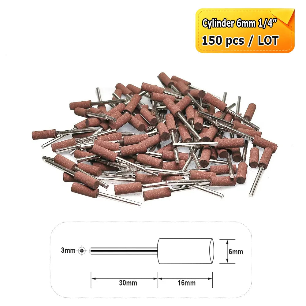 Dia. 4-12mm Sesame Grinding Heads Rubber with Abrasives Polishing Wheels Dremel Die Grinder Rotary Tools