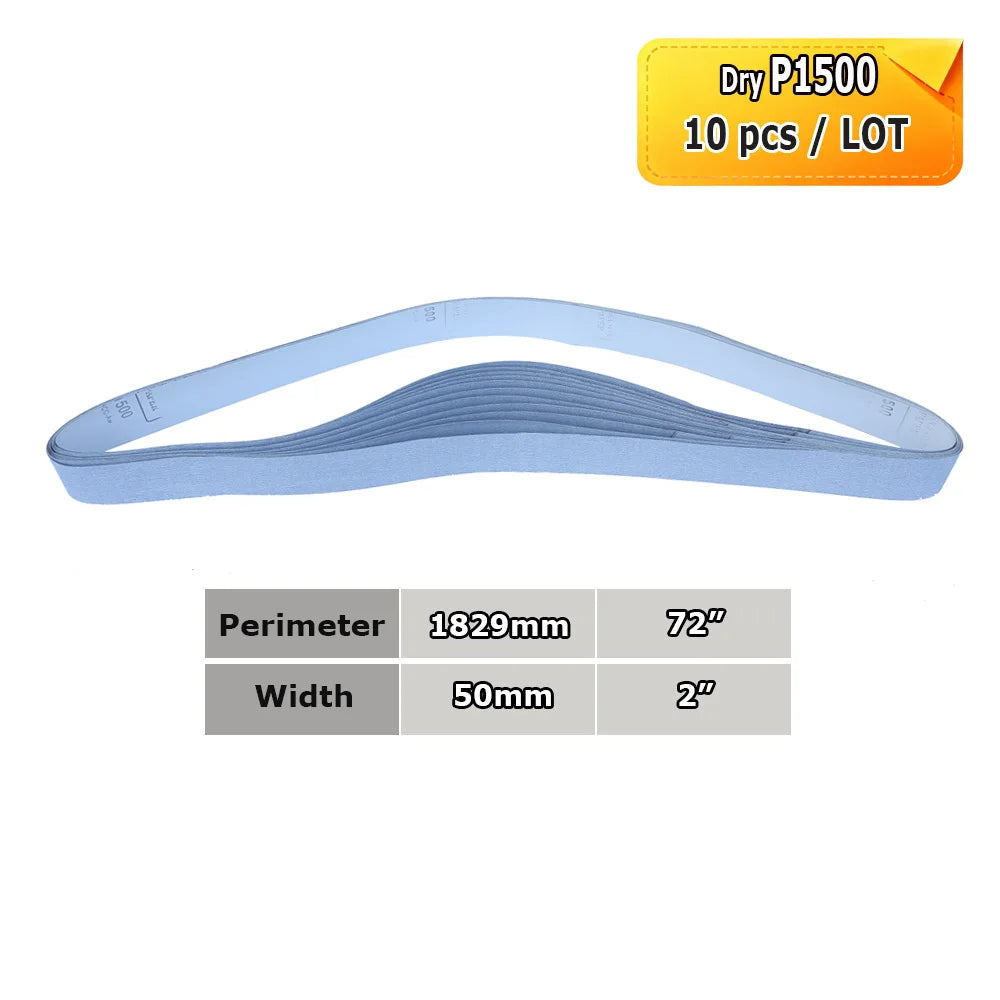 1829x50mm Sanding Bands 2x72 Knife Grinder Accessories, Ceramic, Zirconia, Aluminum Oxide for Metal Wood Grinding Polishing