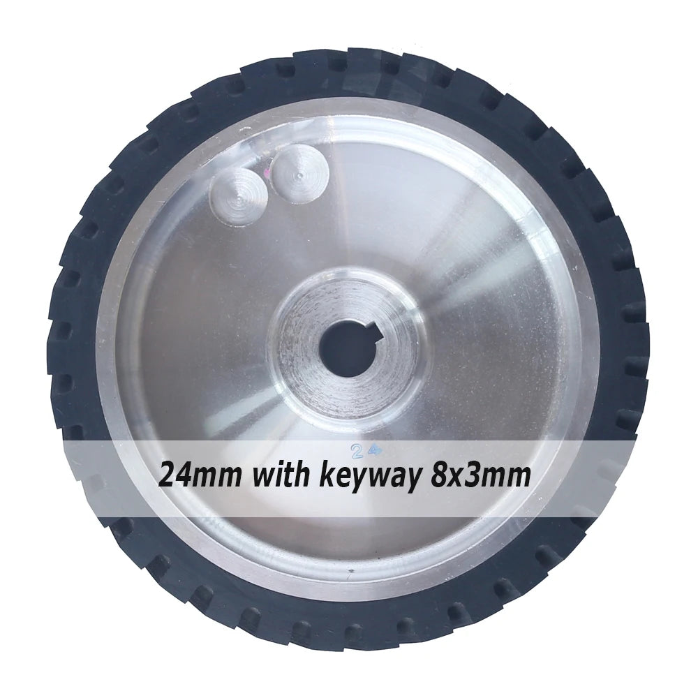 75mm 3in. Width Rubber Idler Wheel Belt Grinder Contact Wheel Drive Pulley Roller 350-150mm