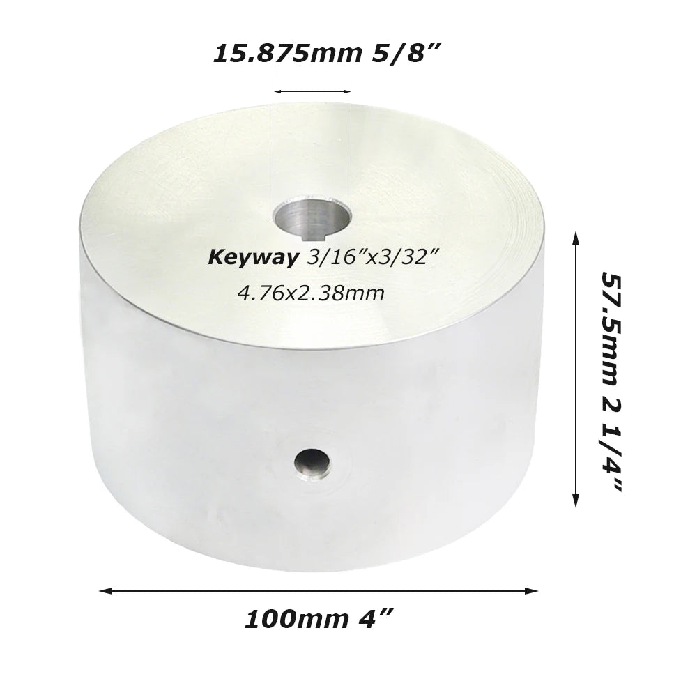 50-200mm Fully Aluminum Wheel Belt Sander Grinder Contact Wheel Pulley Drive Active Idler Wheel