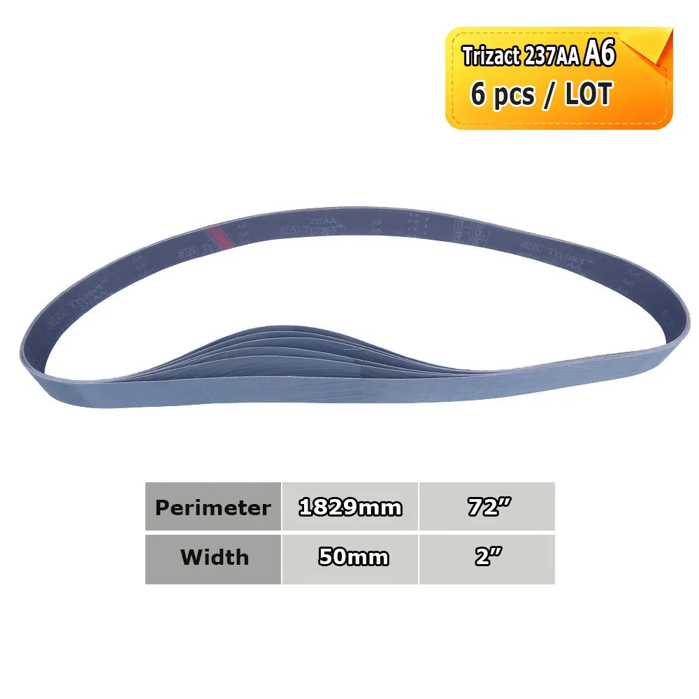 2x72" Abrasive Sanding Belts 1829x50mm, Non-woven Nylon Fiber, Wool Felt, 305EA A3 A5, 237AA A6 A16 A30 A65