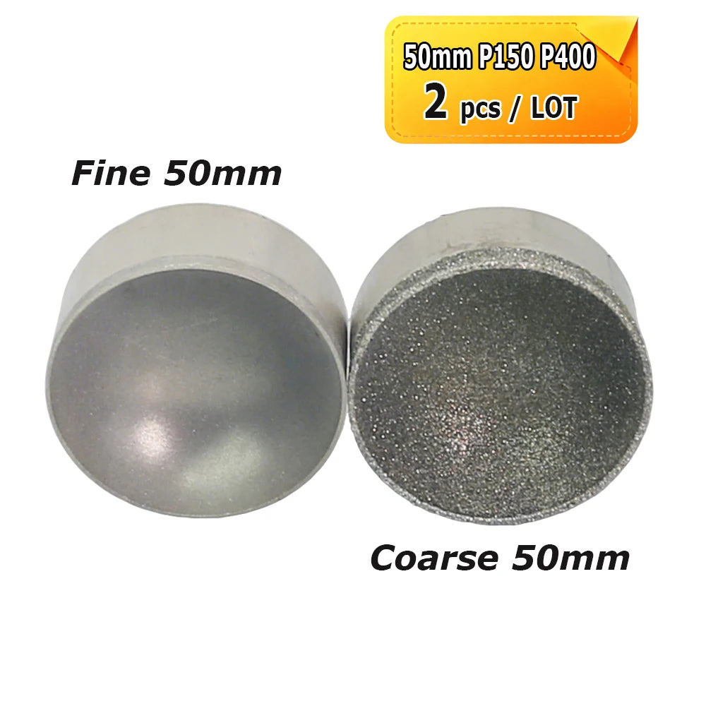 Dia. 3-50mm Diamond Grinding Head Concave Wheel for Bead Forming Rounding Finishing 6mm Shank Mounted Point Drill Tools