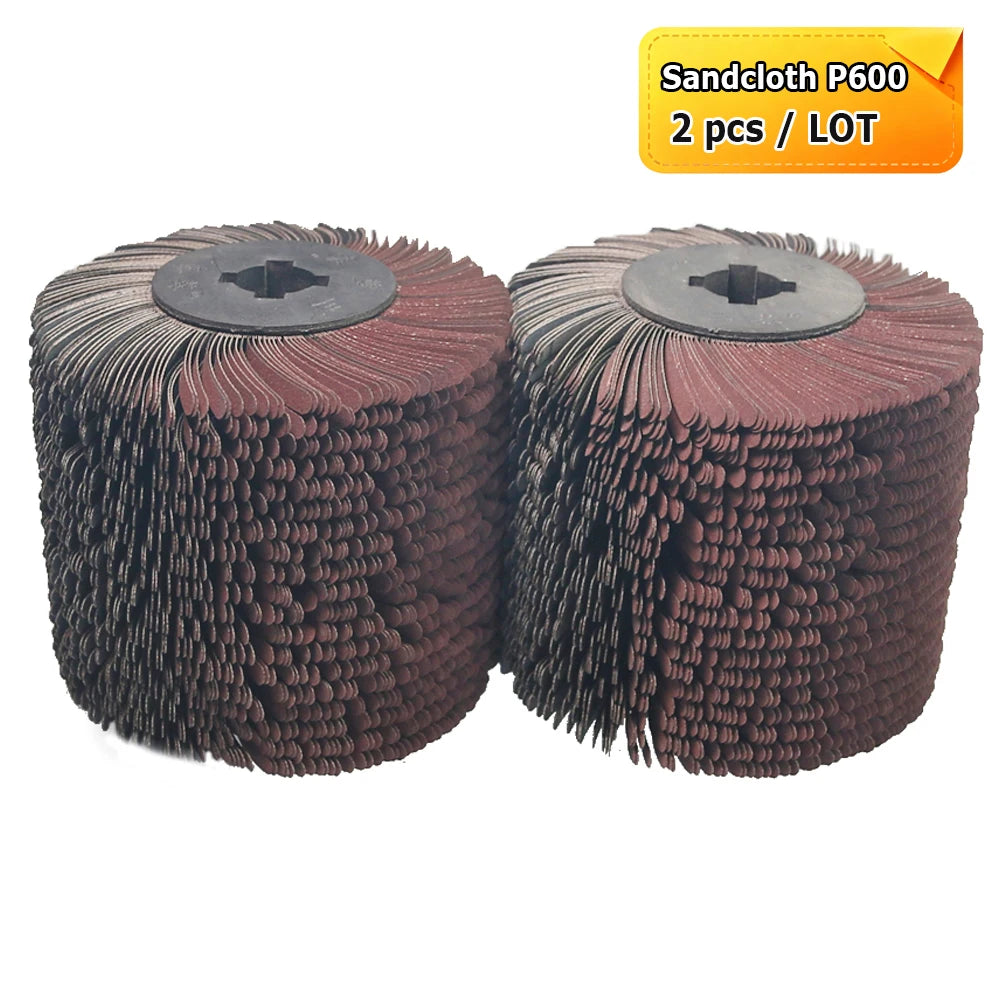 120x100x19mm Woodworking Drum Grinding Polishing Waxing Wheels - Abrasive Wire, Sand cloth Strips, Steel Wire, Horsehair, Sisal