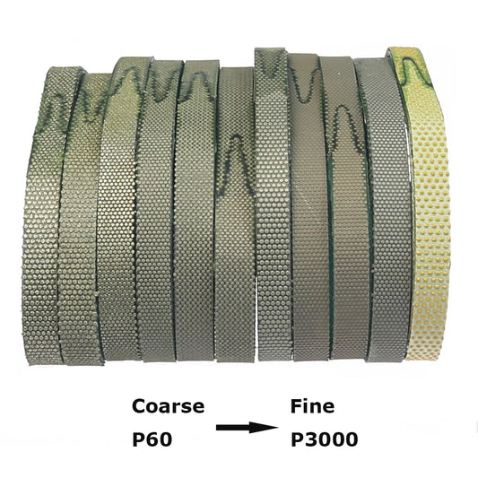 1 piece 330x10mm Electroplated Diamond Abrasive Sanding Belt for Grinding Polishing Glass Ceramics Gemstones Polysilicon