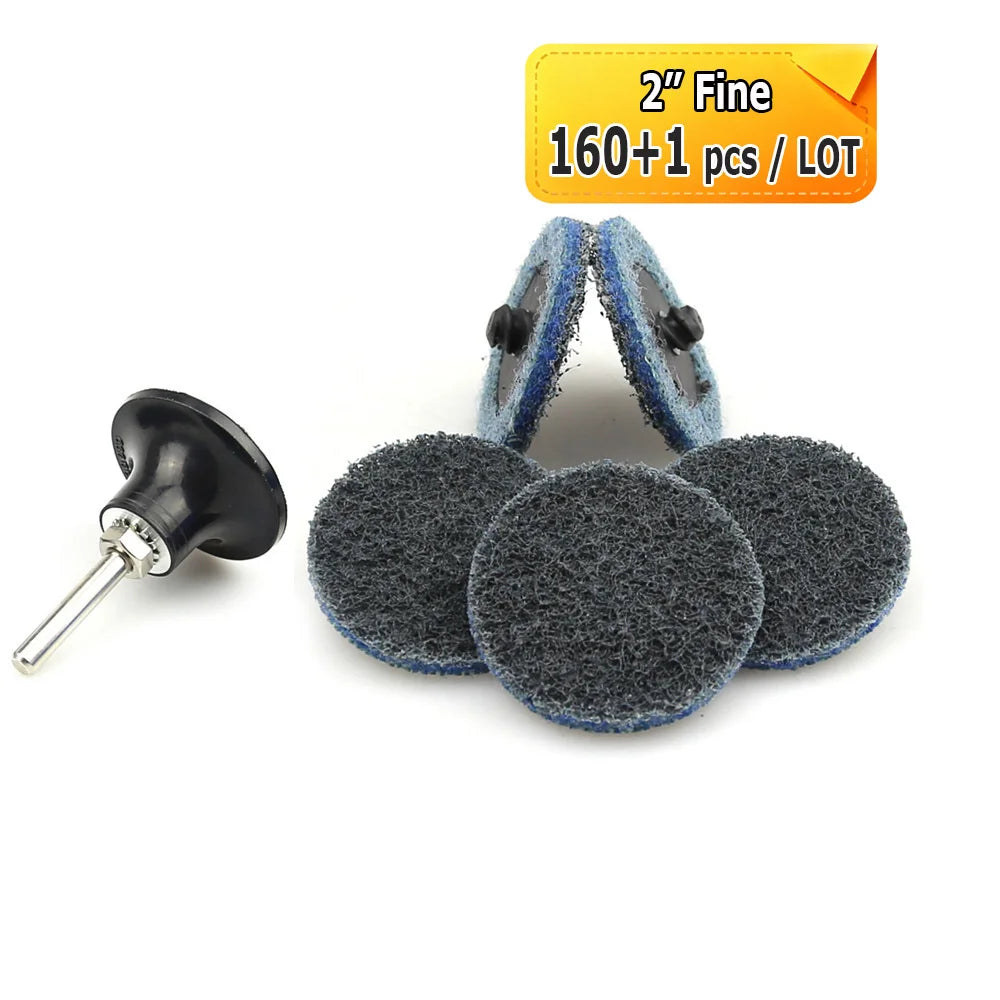 2"/3" R-Type Quick Change Non-woven Nylon Linen Abrasive Sanding Disc for Metal Deburring Finishing Brushing Polishing