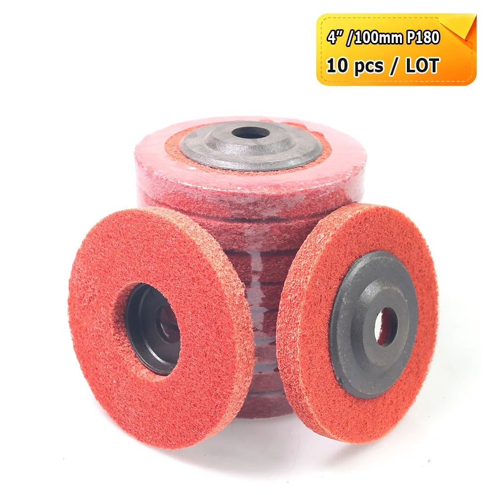 4" 100mm Nylon Fiber Flap Grinding Discs Angle Grinder Polishing Wheels for Stone Metal Glass Surface Finish