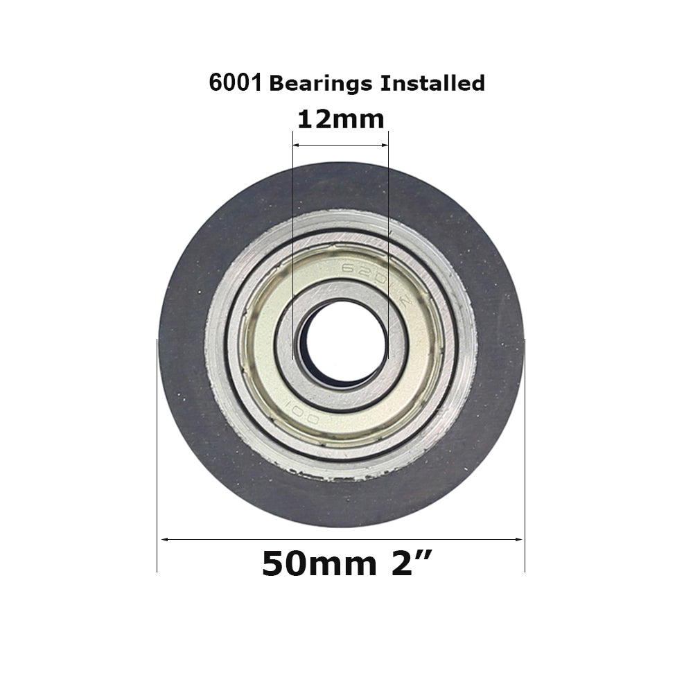 1 piece Dia.50mm/75mm/100mm*50mm Width Small Rubber Coated Aluminum Wheel Belt Grinder Idler Active Contact Wheel