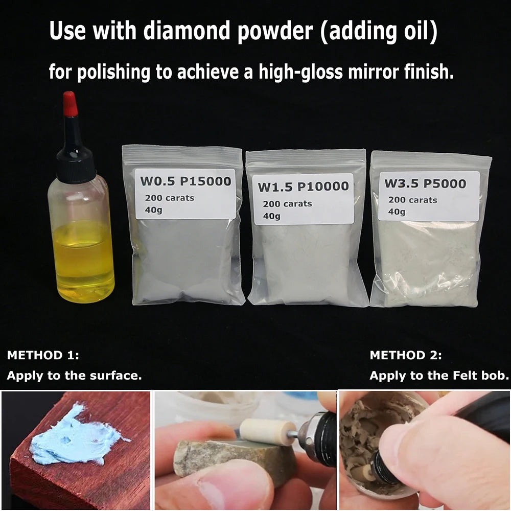 1000ct 200g Diamond Micron Powder Ultra-fine Precision Lapping Polishing Compound for Jewelry Molds Thermal Conductive Material