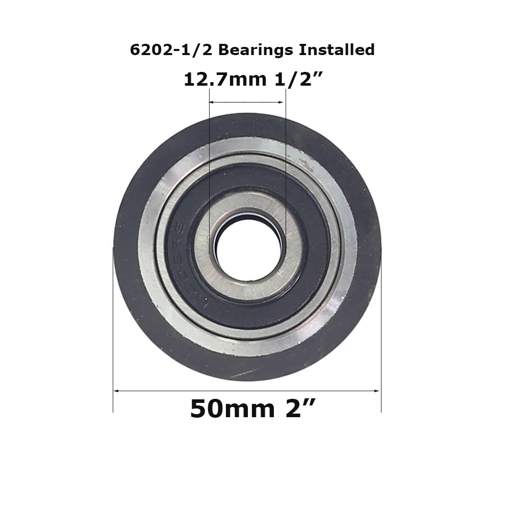 1 piece Dia.50mm/75mm/100mm*50mm Width Small Rubber Coated Aluminum Wheel Belt Grinder Idler Active Contact Wheel