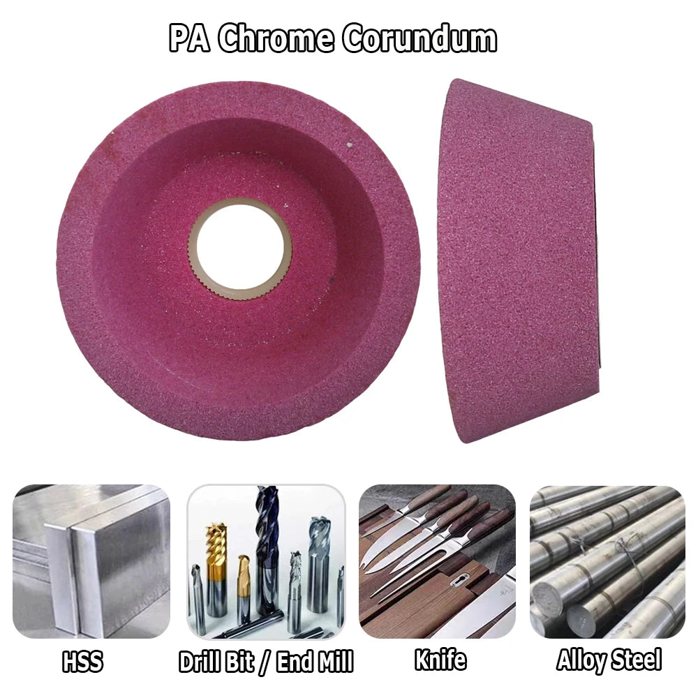 1 pc 125mm/5" WA/PA/GC Ceramic Bowl Abrasive Grinding Wheel for Steel Carbide Glass Polishing Precision Tool Sharpening