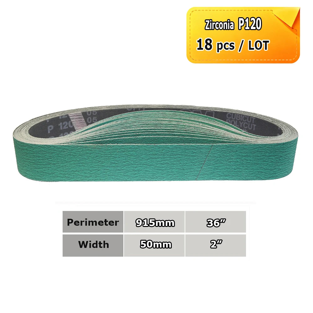 915x50mm Sanding Belts 2x36" Belt Grinder Abrasive Bands 291x50mm Wheel Sleeves for Knife Hard Metal Grinding Wood Polishing
