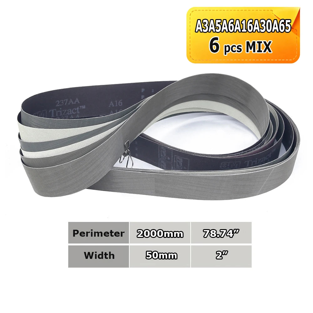 2000x50mm Polishing Sanding Belts Belt Grinder Accessories, Non-woven Nylon Fiber, Wool Felt, 305EA A3 A5, 237AA A6 A16 A30 A65