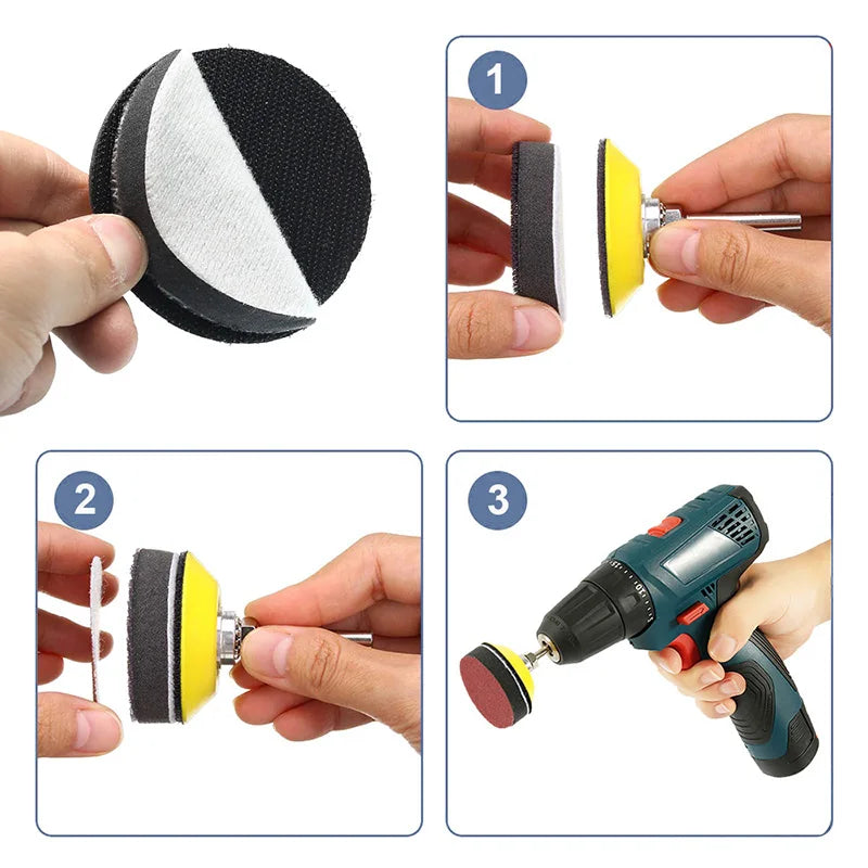 2" - 7" Sponge Cushion Buffer Back Disc for Air Sander Backing Pad