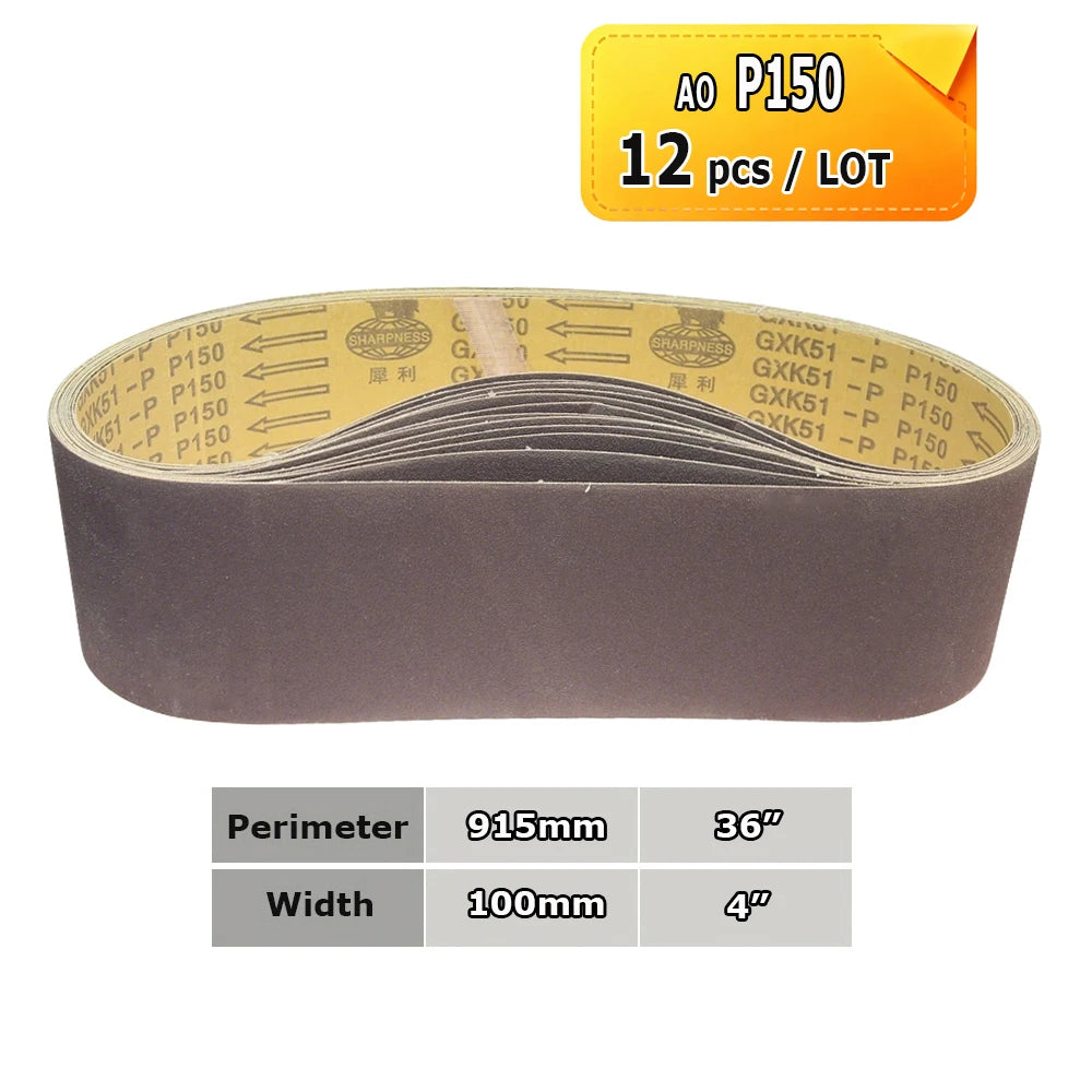 915x100mm Abrasive Sanding Belts 4"x36" Sander Bands Zirconia Ceramic Aluminum Oxide for Metal Grinding Woodworking Polishing