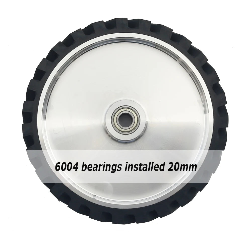 10“/12”/14“ Belt Grinder Contact Wheel 250/300/350mmx50mm Rubber Coated Wheel DIY Sander Parts