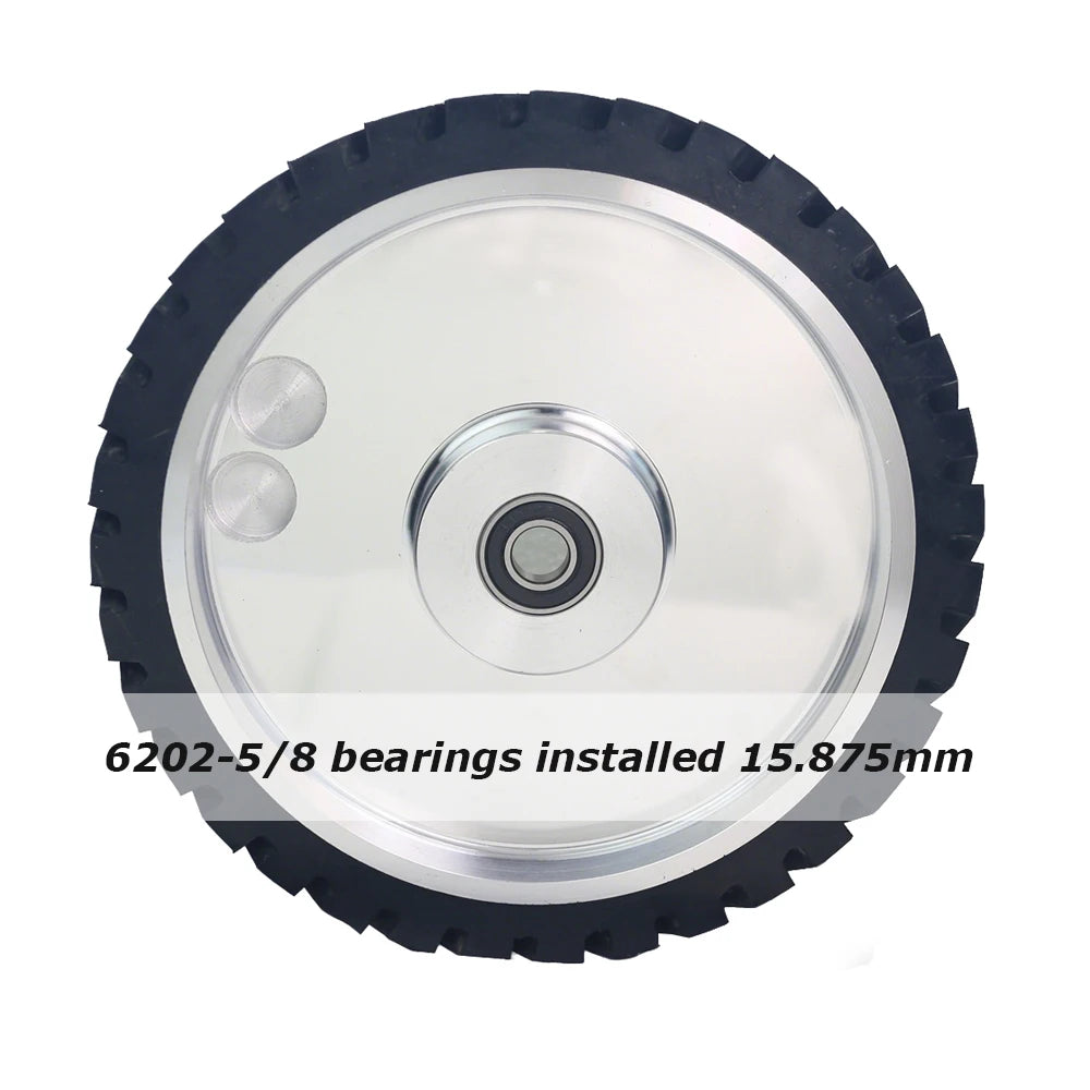 1 piece 10"*2" Rubber Contact Wheel 250x50mm Blet Grinder Idler Wheel Sanding Bands Polishing Wheel