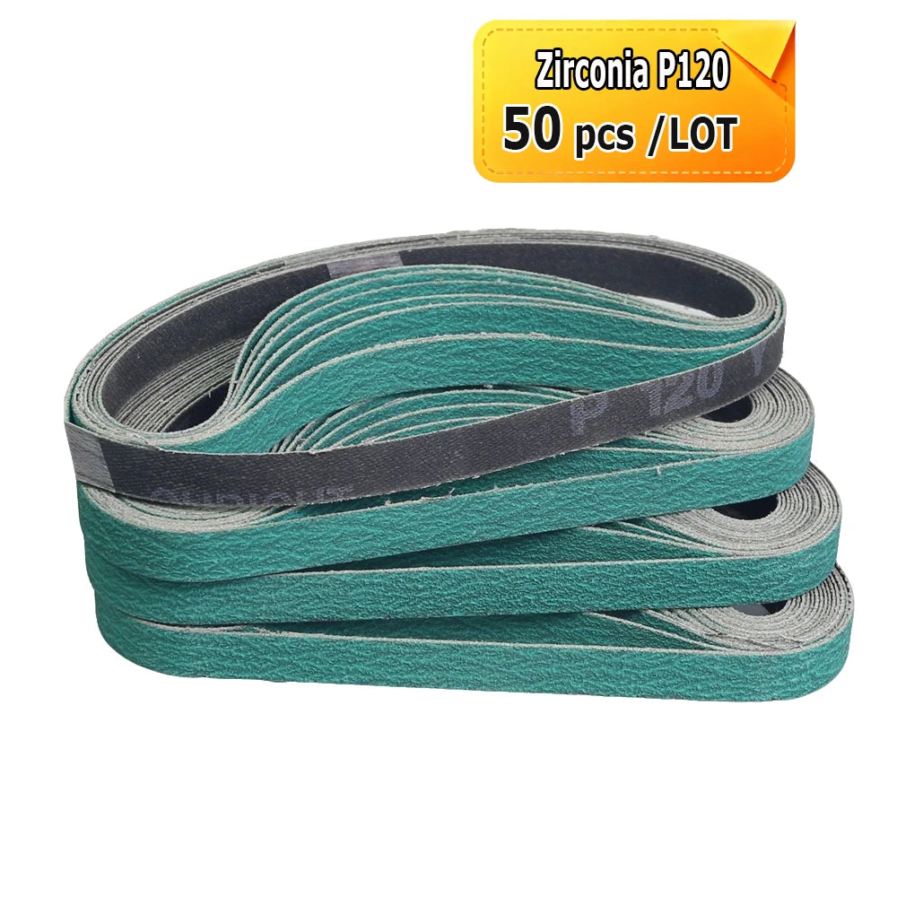 1/2 x 18" Sanding Belt 457x13mm Abrasive Grinding Belts Zirconia P40 - Aluminum Oxide P1200, A3 - A65, Non-woven Nylon Fiber