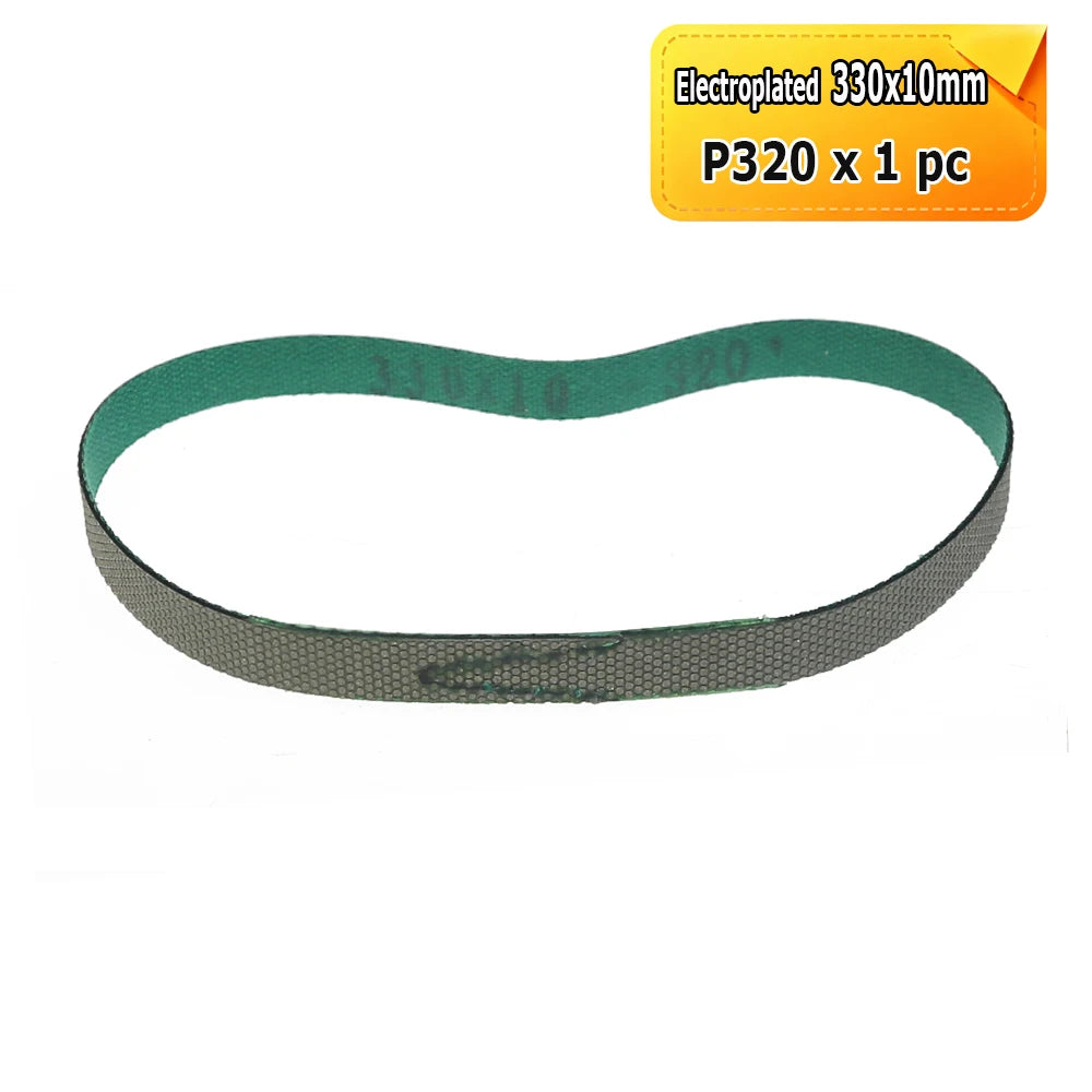 1 piece 330x10mm Electroplated Diamond Abrasive Sanding Belt for Grinding Polishing Glass Ceramics Gemstones Polysilicon
