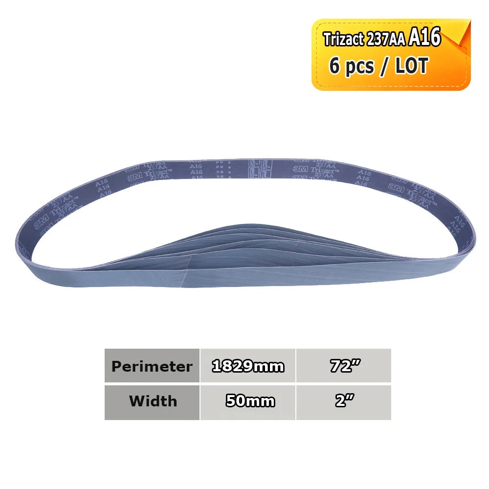 2x72" Abrasive Sanding Belts 1829x50mm, Non-woven Nylon Fiber, Wool Felt, 305EA A3 A5, 237AA A6 A16 A30 A65