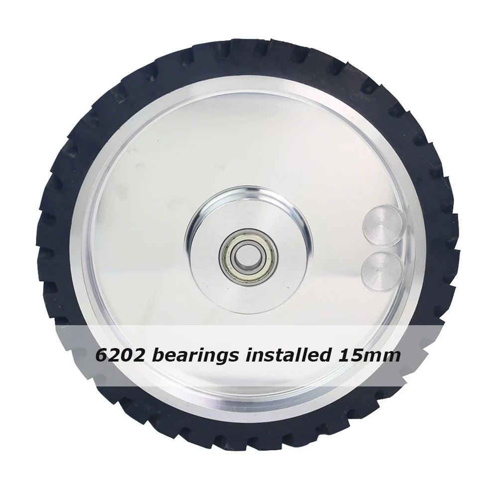 1 piece 10"*2" Rubber Contact Wheel 250x50mm Blet Grinder Idler Wheel Sanding Bands Polishing Wheel