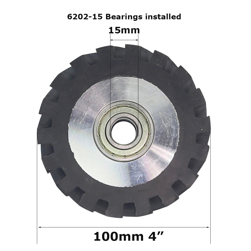 1 piece Dia.50mm/75mm/100mm*50mm Width Small Rubber Coated Aluminum Wheel Belt Grinder Idler Active Contact Wheel