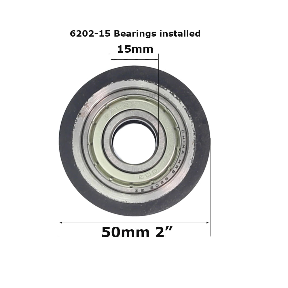 1 piece Dia.50mm/75mm/100mm*50mm Width Small Rubber Coated Aluminum Wheel Belt Grinder Idler Active Contact Wheel