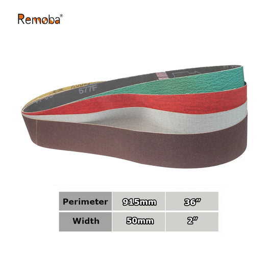 915x50mm Sanding Belts 2x36" Belt Grinder Abrasive Bands 291x50mm Wheel Sleeves for Knife Hard Metal Grinding Wood Polishing