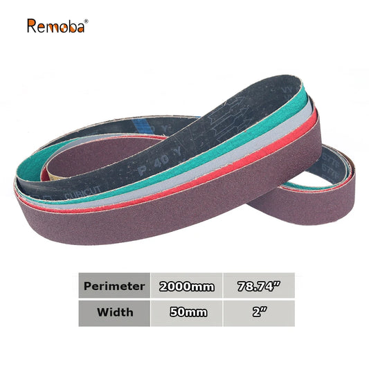 Sanding Belts 50x2000mm Knife Making Abrasive Bands Ceramic Zirconia Aluminum Oxide P36-P1500
