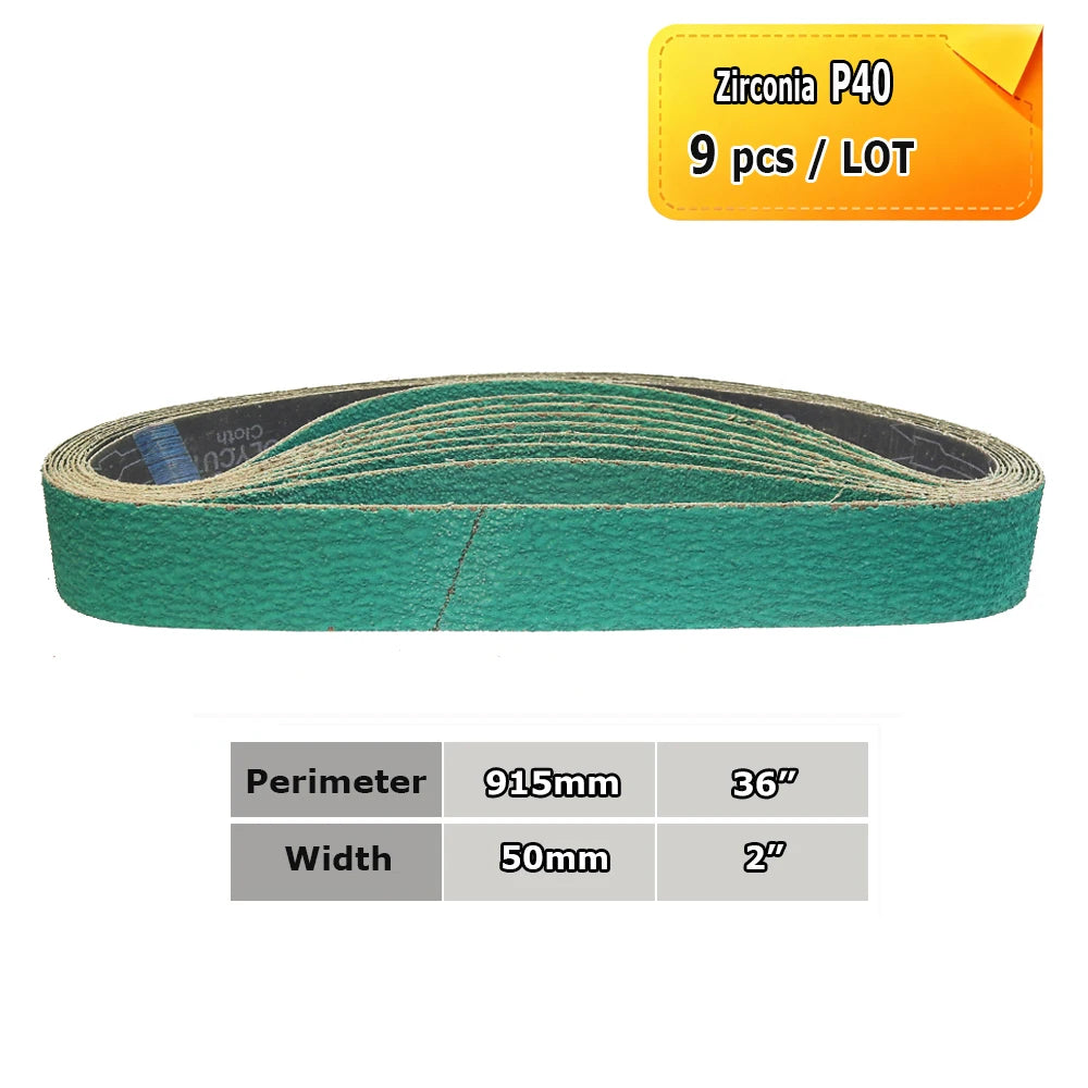 915x50mm Sanding Belts 2x36" Belt Grinder Abrasive Bands 291x50mm Wheel Sleeves for Knife Hard Metal Grinding Wood Polishing