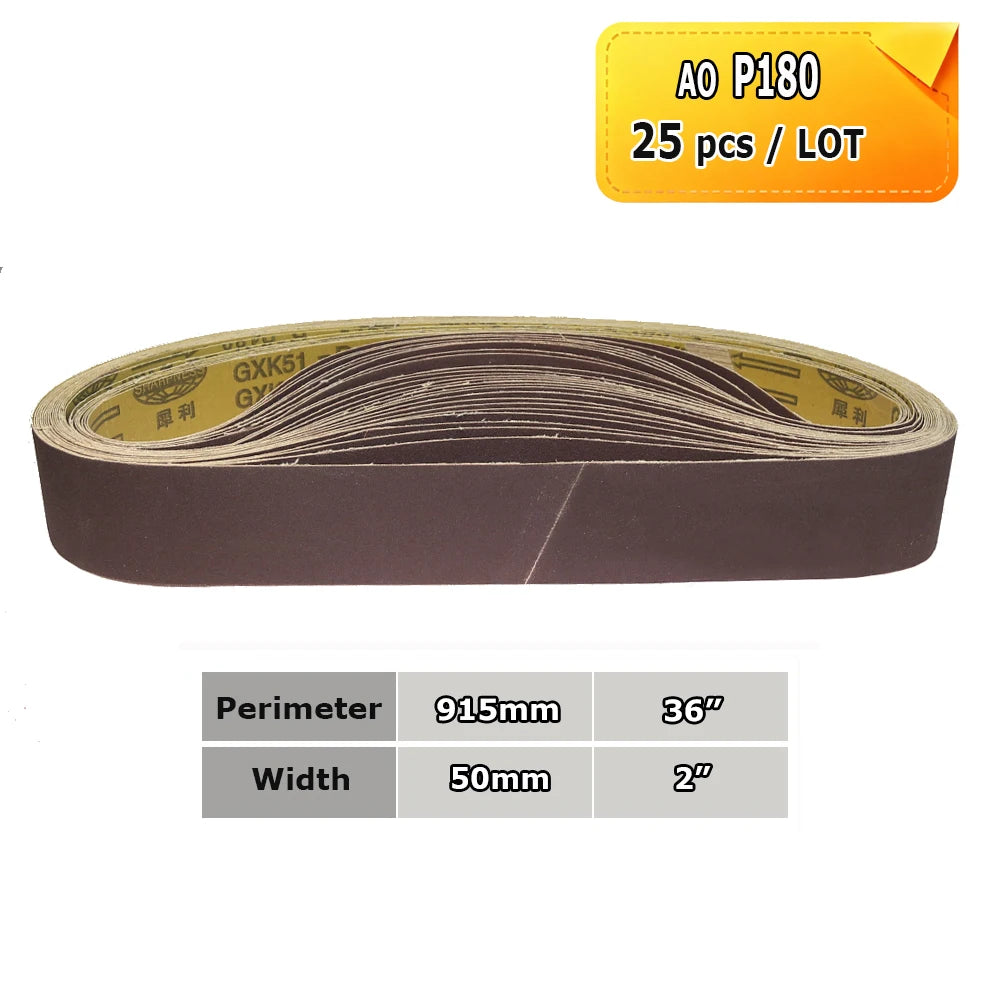 915x50mm Sanding Belts 2x36" Belt Grinder Abrasive Bands 291x50mm Wheel Sleeves for Knife Hard Metal Grinding Wood Polishing