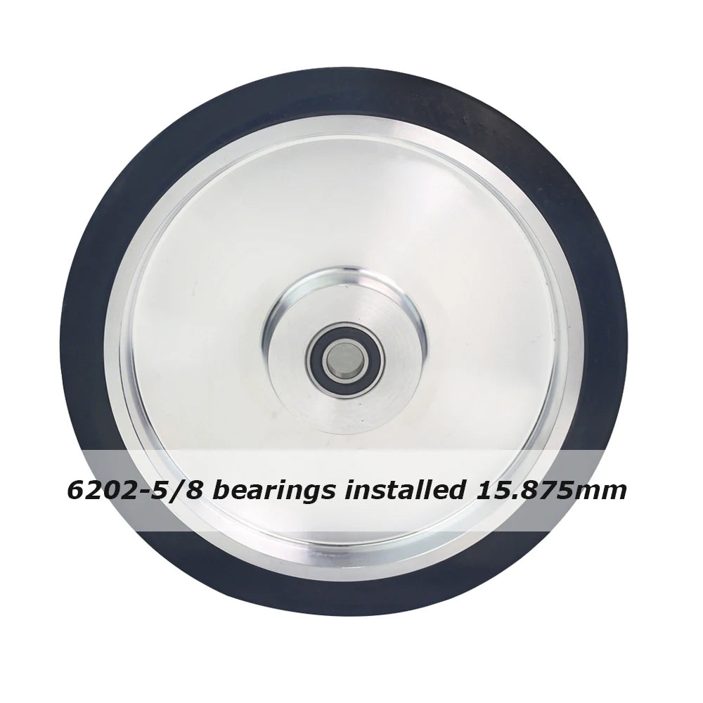 1 piece 10"*2" Rubber Contact Wheel 250x50mm Blet Grinder Idler Wheel Sanding Bands Polishing Wheel