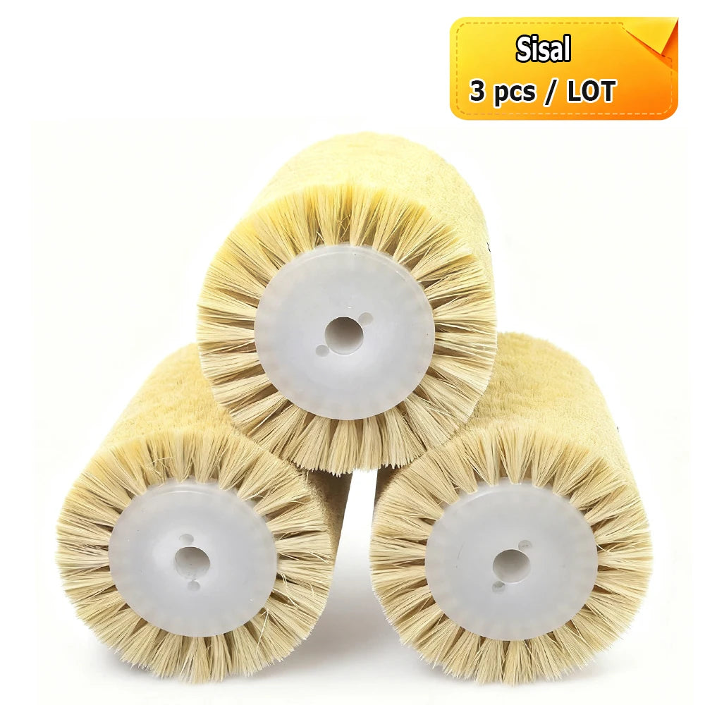 100x120x13mm Polishing Wheel Brushes 9741 Polisher Tools Abrasive Wire, Steel Wire, Sisal, Horsehair for Wood Metal Finish