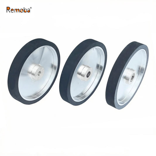14"x2" Solid Rubber Contact Wheel 90A 70A 55A 350x50mm Belt Grinder Sander Tracking Idler wheel
