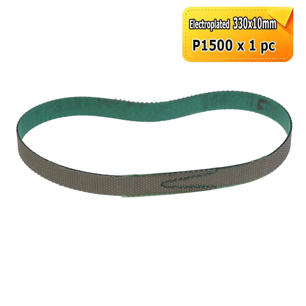 1 piece 330x10mm Electroplated Diamond Abrasive Sanding Belt for Grinding Polishing Glass Ceramics Gemstones Polysilicon