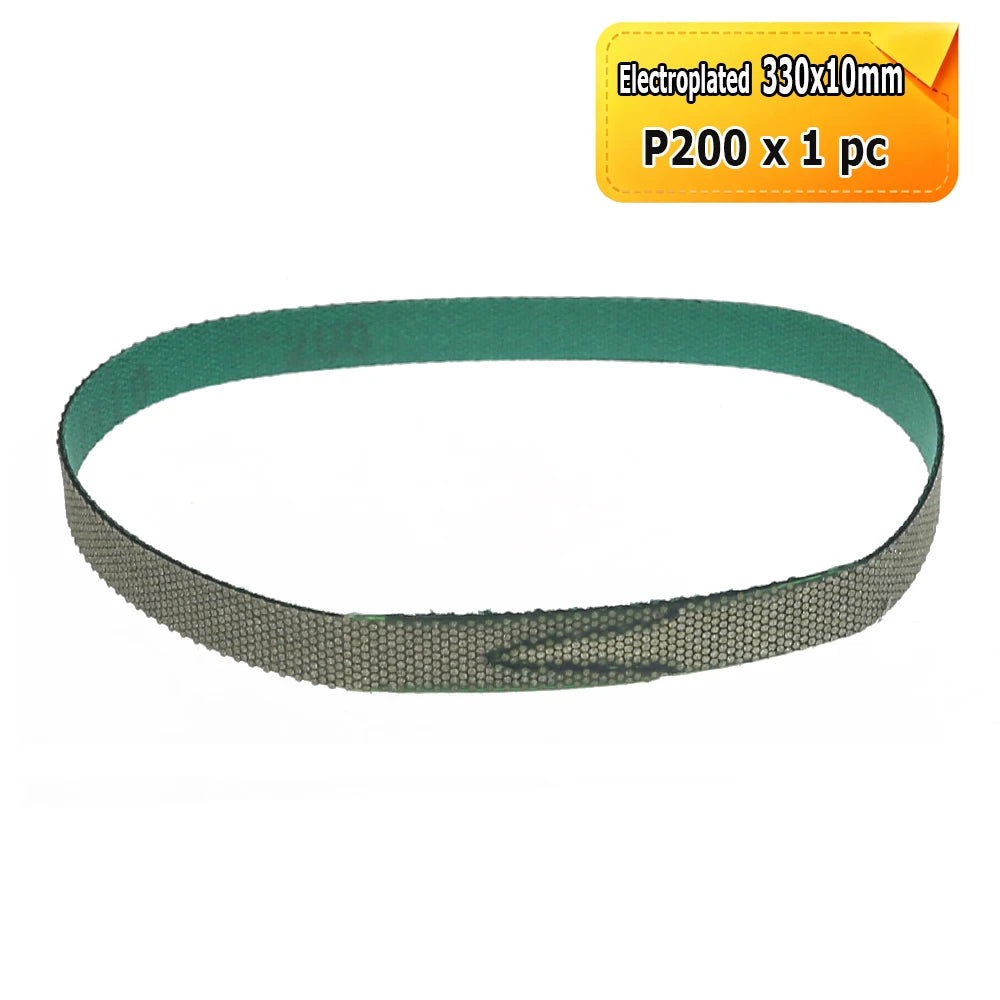 1 piece 330x10mm Electroplated Diamond Abrasive Sanding Belt for Grinding Polishing Glass Ceramics Gemstones Polysilicon