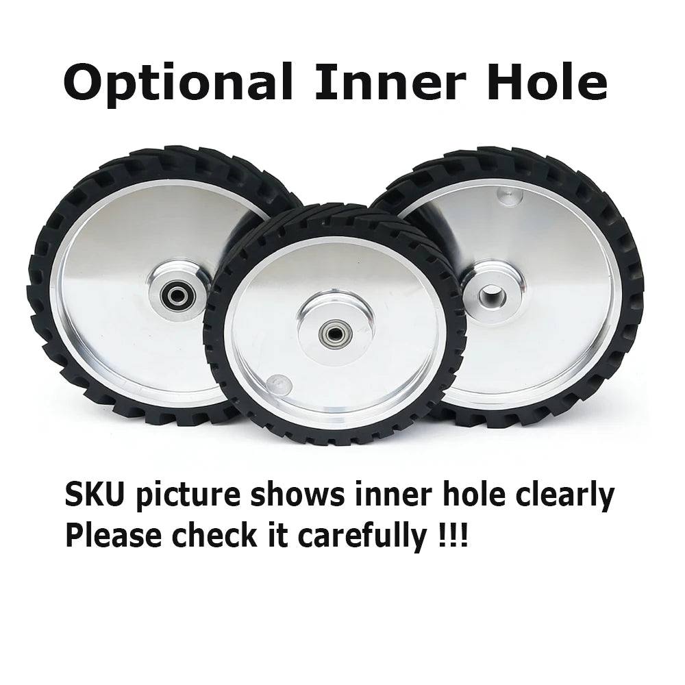 10“/12”/14“ Belt Grinder Contact Wheel 250/300/350mmx50mm Rubber Coated Wheel DIY Sander Parts