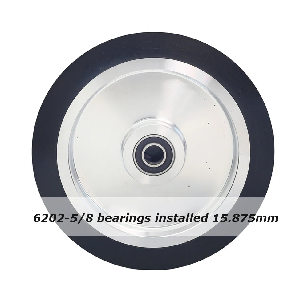 1 piece 200*50mm Rubber Coated Aluminum Contact Wheel 8x2 inch Belt Grinder Rubber Wheel 70A 90A