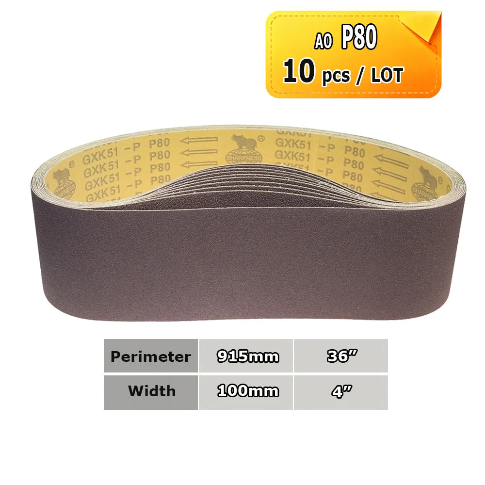 915x100mm Abrasive Sanding Belts 4"x36" Sander Bands Zirconia Ceramic Aluminum Oxide for Metal Grinding Woodworking Polishing
