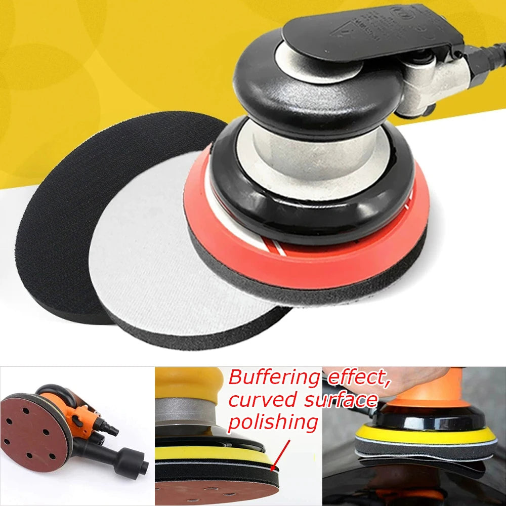 2" - 7" Sponge Cushion Buffer Back Disc for Air Sander Backing Pad