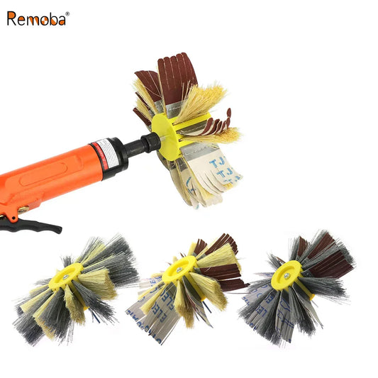 6" 150mm Woodworking Polishing Brush Wheel Drill Electric Grinder Accessories - Sanding Cloth Strips, Abrasive Wire, Sisal