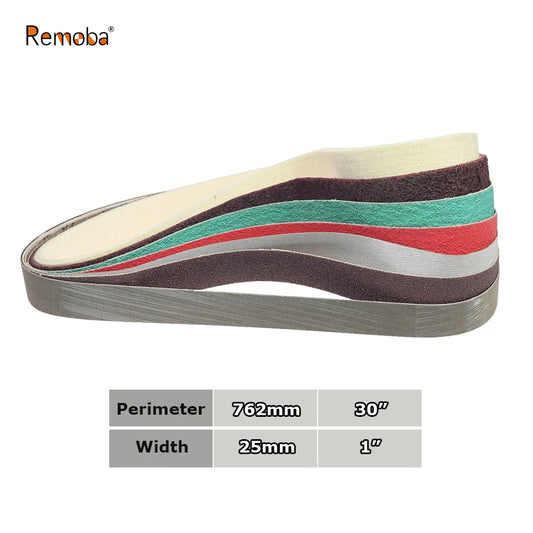 762x25mm Abrasive Sanding Belts 1x30 inch Belt Sander Bands Ceramic P36 - AO P1500, A3 - A65, Zirconia, Non-woven, Felt
