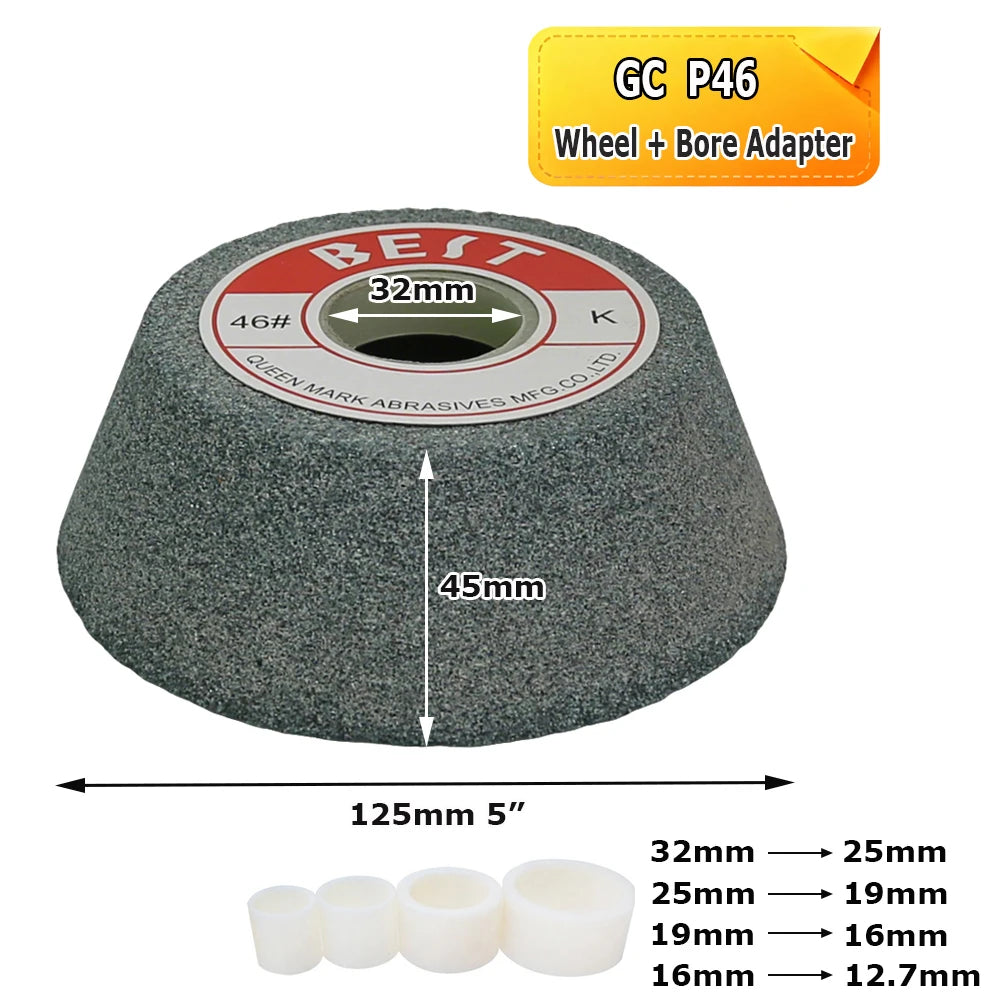 1 pc 125mm/5" WA/PA/GC Ceramic Bowl Abrasive Grinding Wheel for Steel Carbide Glass Polishing Precision Tool Sharpening