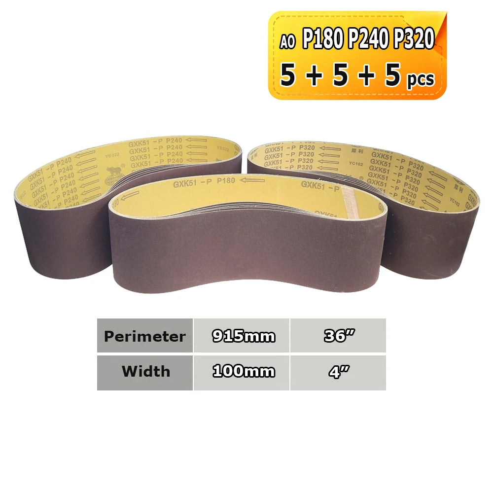 915x100mm Abrasive Sanding Belts 4"x36" Sander Bands Zirconia Ceramic Aluminum Oxide for Metal Grinding Woodworking Polishing