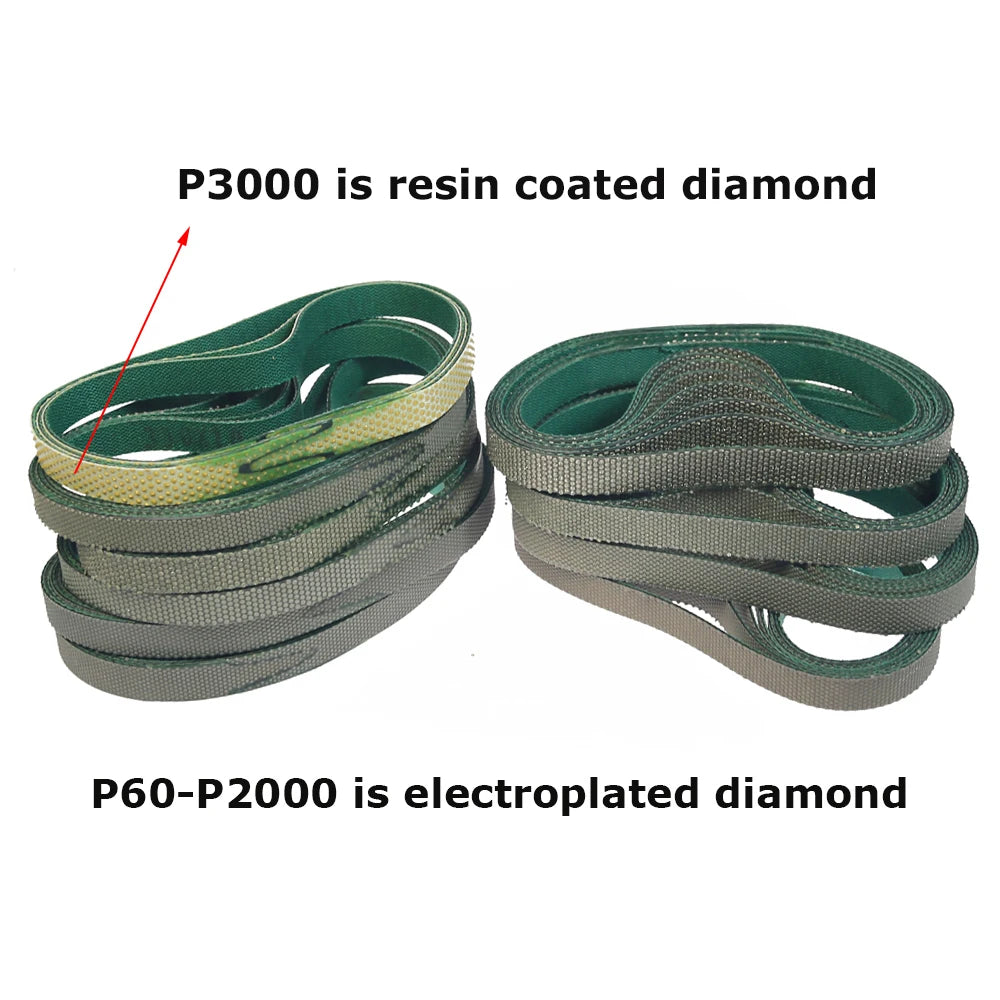 1 piece 330x10mm Electroplated Diamond Abrasive Sanding Belt for Grinding Polishing Glass Ceramics Gemstones Polysilicon
