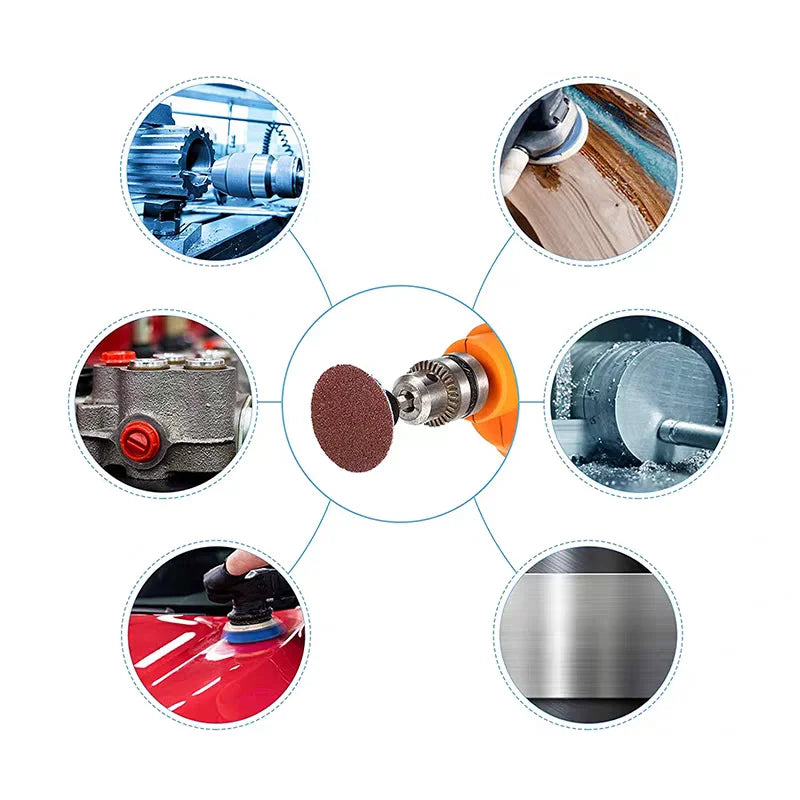 100 pcs/bag A/O Torque Sanding Discs P36-P600 for Metal Deburring Grinding Polishing Drill Die Grinder Air Polisher Tools