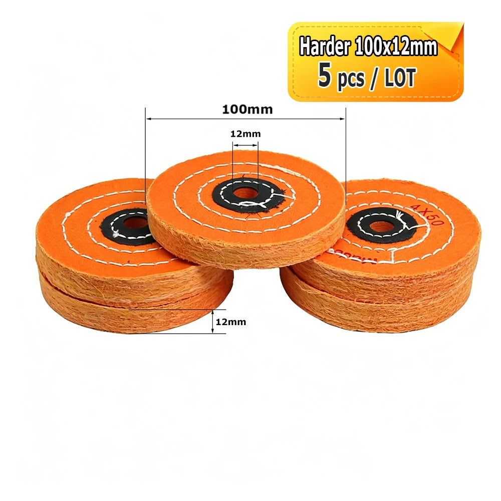 2"-5" Mini Abrasive Grinding Wheel Bench Grinder Ceramic Unitized Fiber Cotton Felt Polishing Finishing Wheel