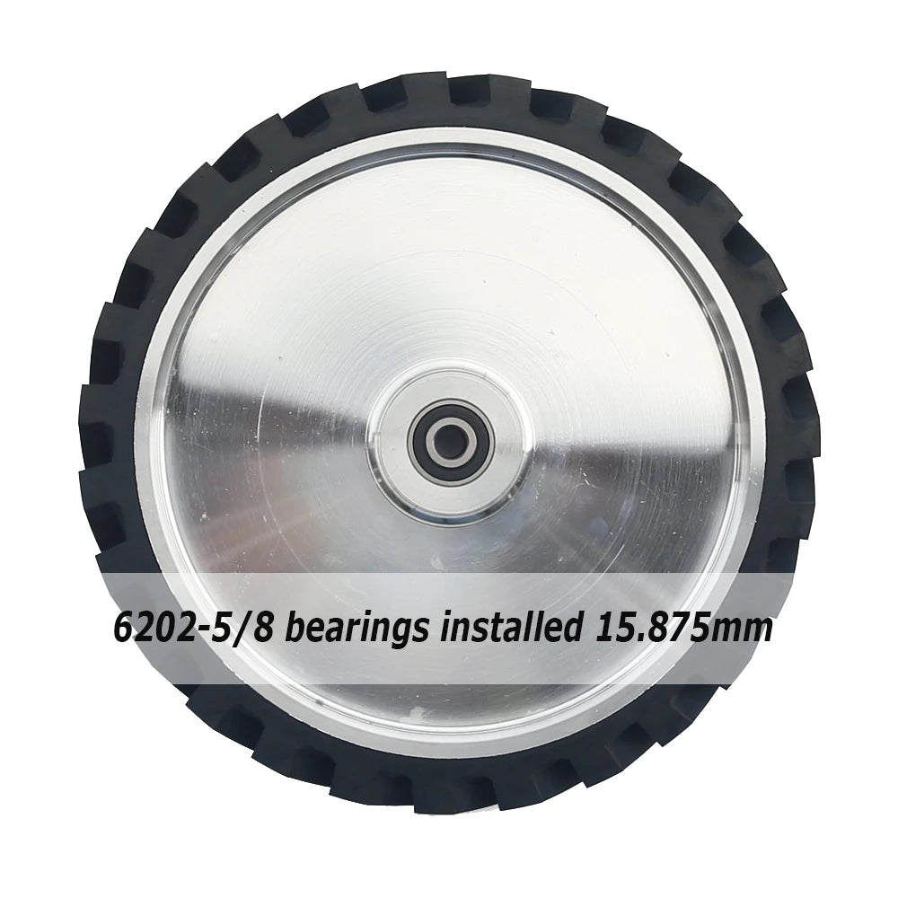 10“/12”/14“ Belt Grinder Contact Wheel 250/300/350mmx50mm Rubber Coated Wheel DIY Sander Parts
